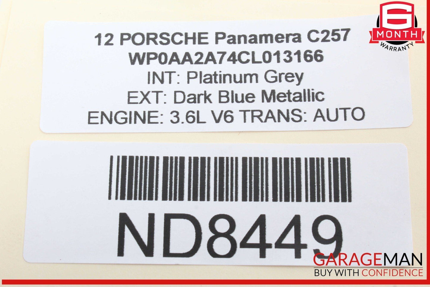 10-16 Porsche Panamera 970 Front Left Driver Side Exterior Door Handle Blue OEM
