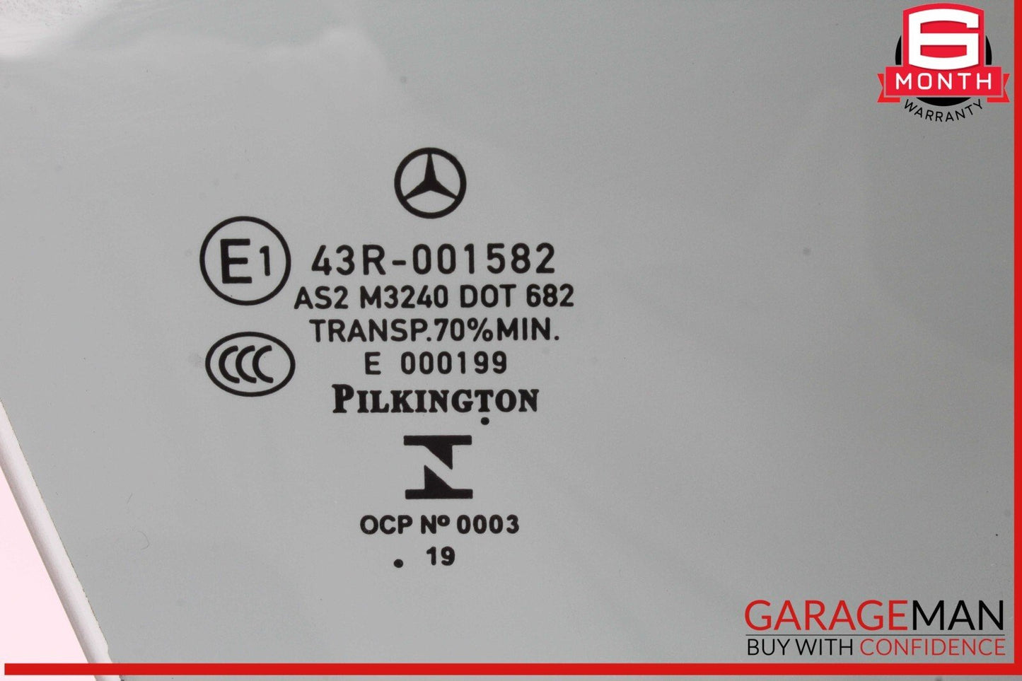 12-20 Mercedes R172 SLC43 AMG Front Right Passenger Side Door Window Glass OEM