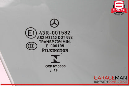 12-20 Mercedes R172 SLC43 AMG Front Right Passenger Side Door Window Glass OEM