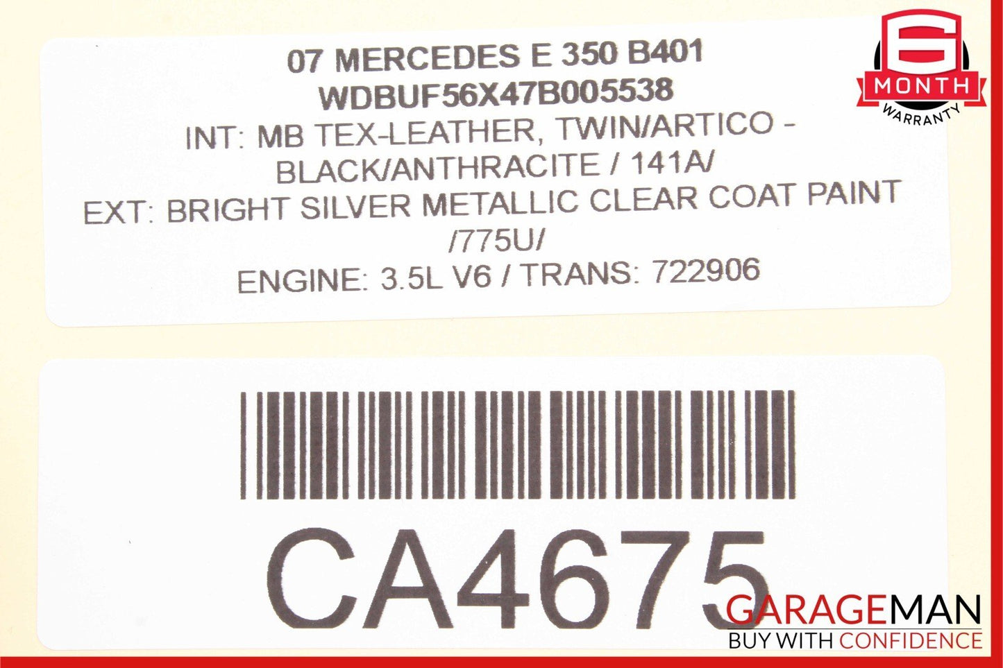 03-09 Mercedes W211 E500 E550 E63 Rear Left Door Window Regulator Motor Unit
