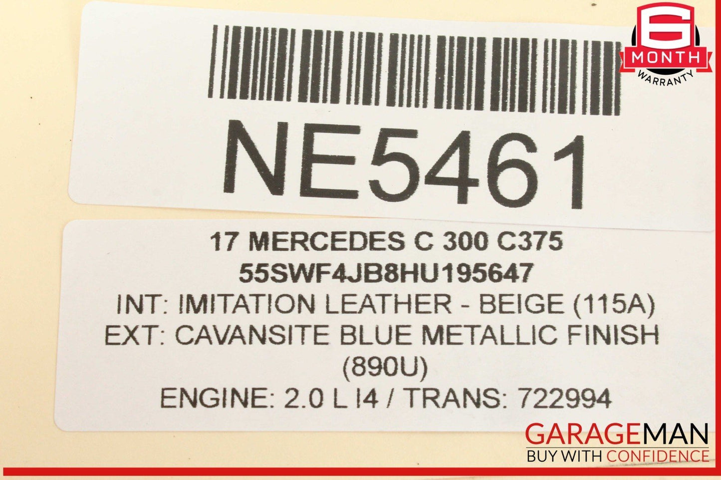 15-20 Mercedes W205 C300 Rear Right or Left Side Lower Rearward Control Arm OEM