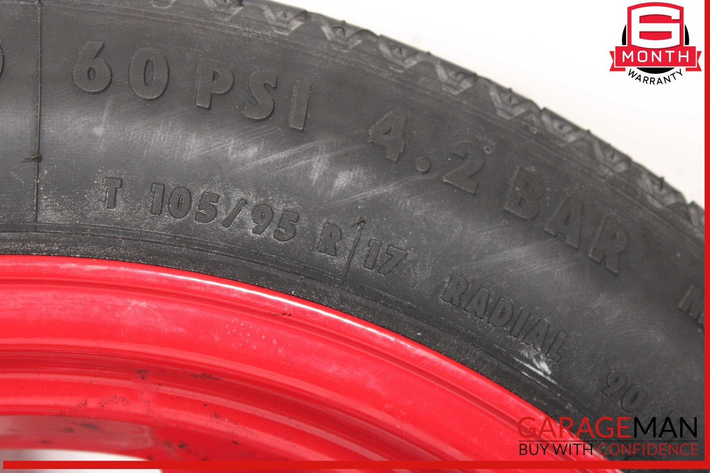 97-04 Porsche Boxster 986 Carrera 911 Spare Tire Wheel Rim Tire T105/95 R17 OEM