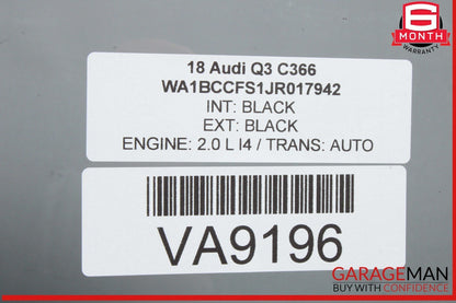 15-18 Audi Q3 Quattro Rear Right Passenger Side Door Window Glass 43R006723 OEM