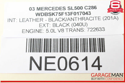 03-08 Mercedes R230 SL500 Front Right Side Seat Adjust Control Switch Module OEM