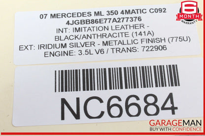05-12 Mercedes W164 ML350 MATIC R350 Engine Motor Coolant Water Pump Assembly