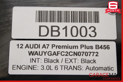 12-15 Audi A7 Quattro Top Upper Sunroof Sun Moon Roof Window Glass