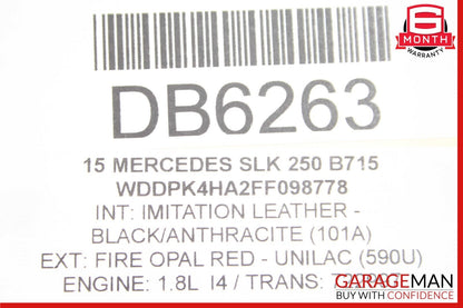 12-16 Mercedes R172 SLK250 SLK350 Right Passenger Interior Door Trim Panel Assy