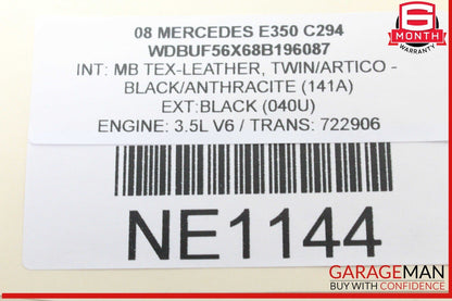 03-09 Mercedes W211 E350 Glove Box Storage Compartment Lock Button 2116800184
