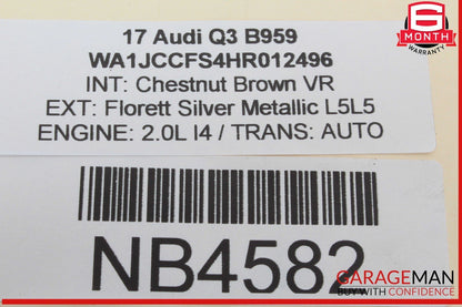 15-18 Audi Q3 Quattro Front Left Driver Side Window Regulator Motor OEM