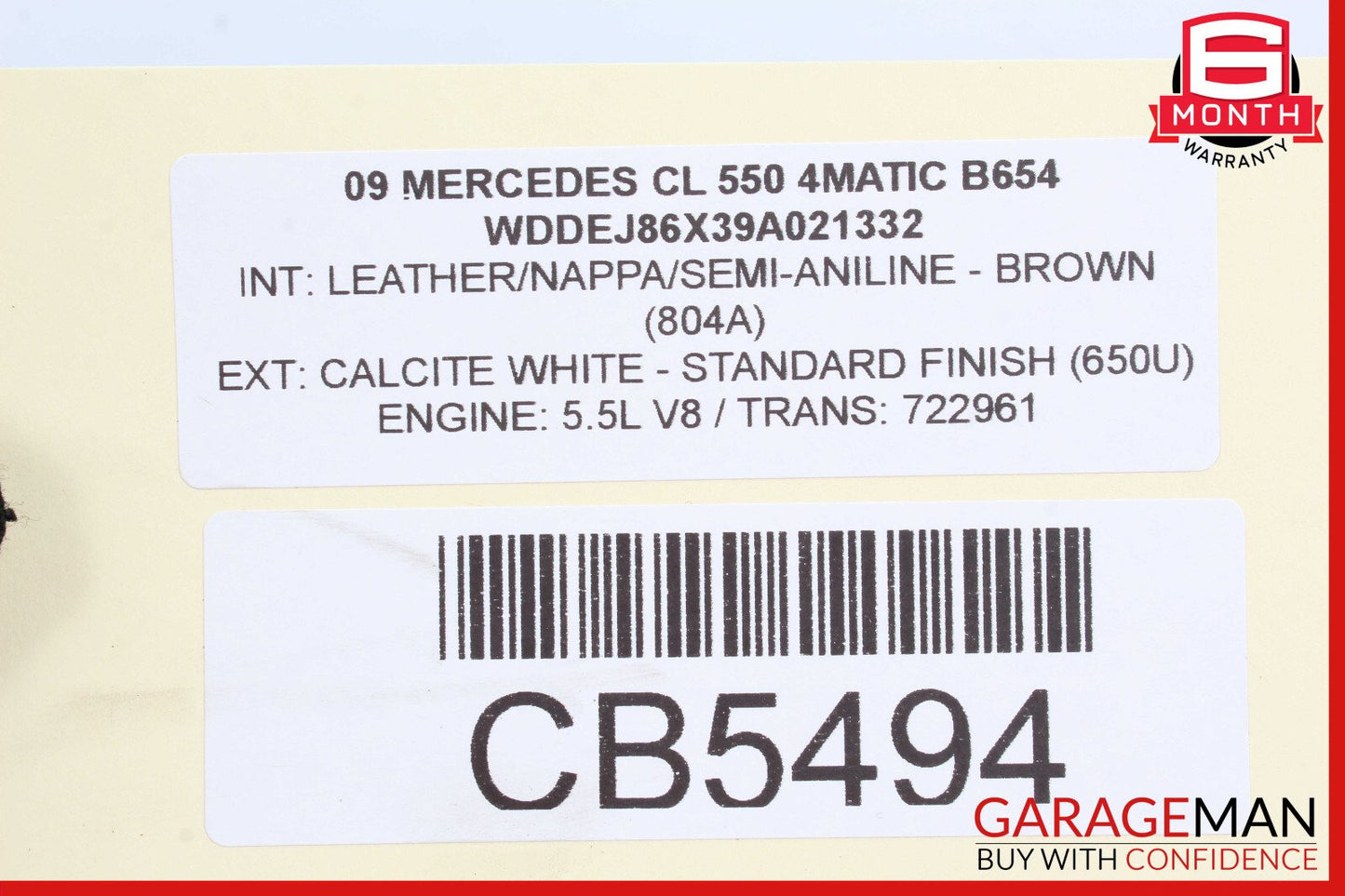 07-14 Mercedes W216 CL550 CL63 AMG Headlight Support Bracket Left Side OEM