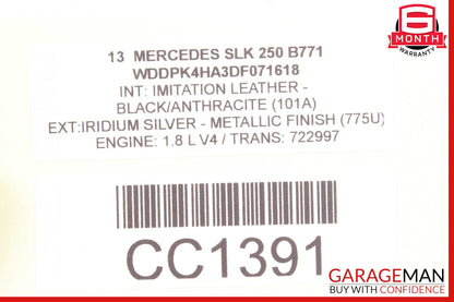 10-20 Mercedes R172 SLK250 Front Left Window Regulator Motor 2078200542 OEM