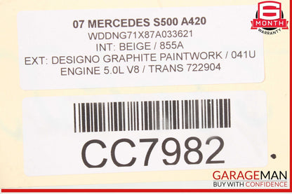 07-10 Mercedes W221 S550 CL550 Power Steering Rack & Pinion Assembly RWD OEM