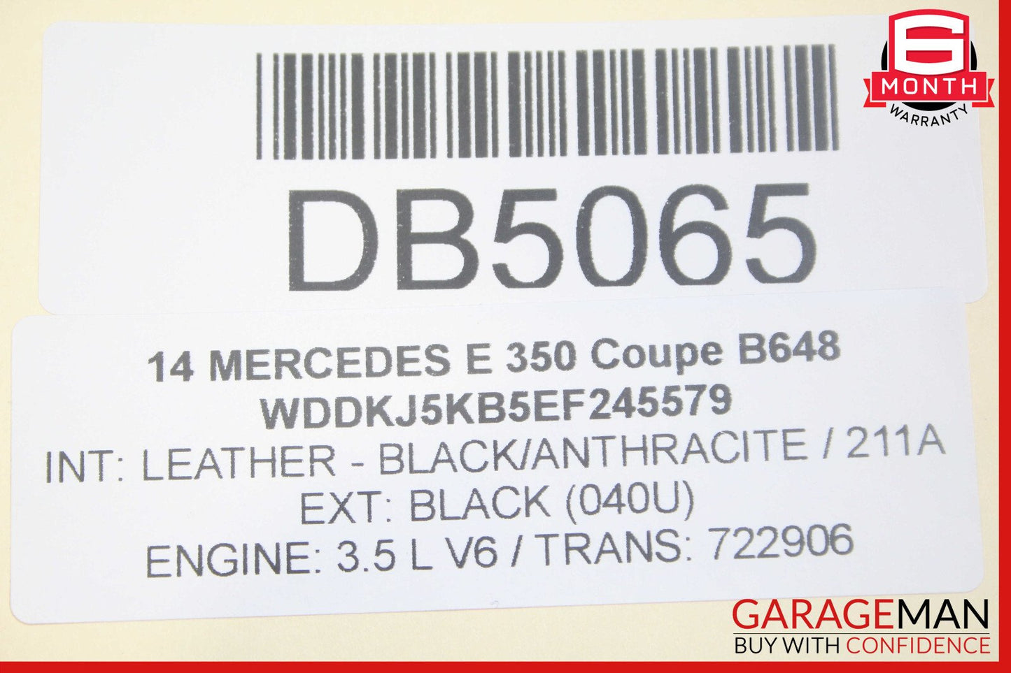 12-14 Mercedes W218 CLS550 Top Upper Seat Cushion Front Right Passenger Side OEM