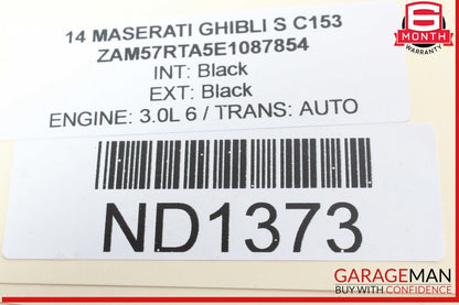 14-17 Maserati Ghibli S Front Left Driver Side Door Rear View Mirror Black OEM