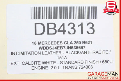 14-18 Mercedes W117 CLA250 Rear Left Interior Door Trim Panel Cover Assembly OEM