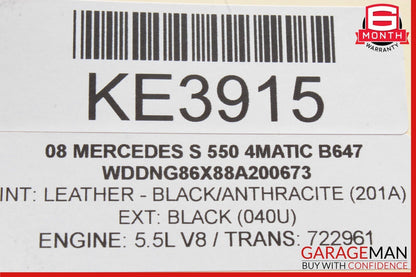 07-14 Mercedes W221 S550 CL550 Door Lock Switch Front Left Driver 2218213051 OEM