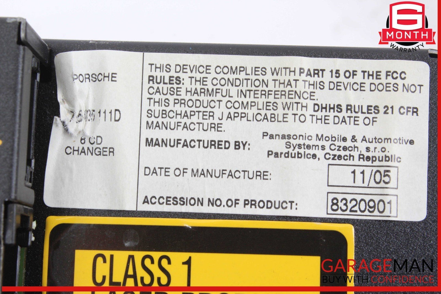03-10 Porsche Cayenne 955 957 CDC-4 CD Changer Module Unit 7L5035111D OEM