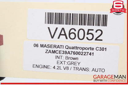03-08 Maserati Quattroporte M139 Rear Left or Right Side Seat Belt Retractor OEM