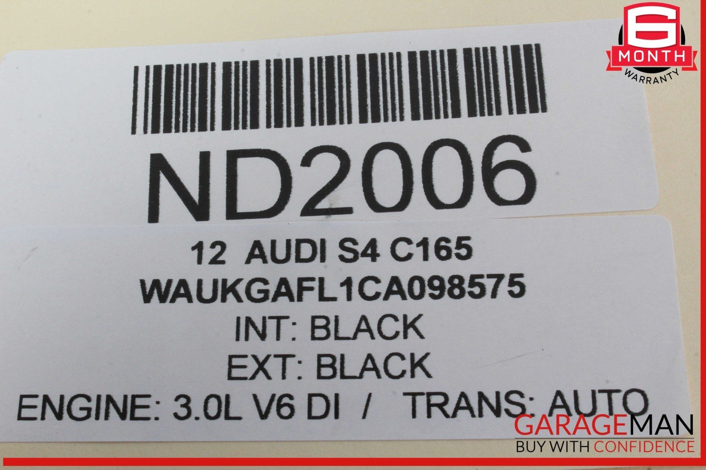 09-12 Audi S4 Rear Left Driver Side Window Regulator Motor 8K0959811A OEM