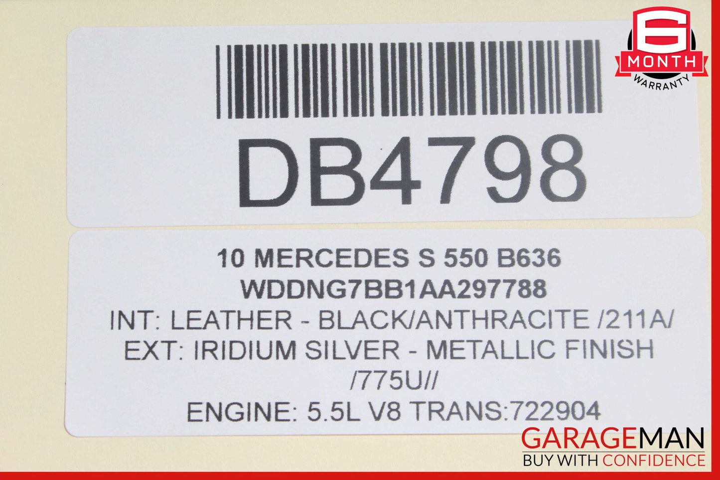 10-13 Mercedes W221 S550 S400 S350 Front Right Side Top Upper Seat Cushion OEM