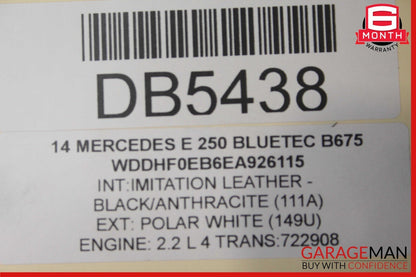 14-16 Mercedes W212 E250 2.1L Rear Differential Diff Axle Carrier 2043510506
