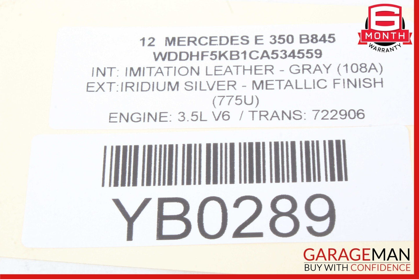 10-16 Mercedes W212 E350 E550 C63 AMG Front Interior Top Rear View Mirror OEM