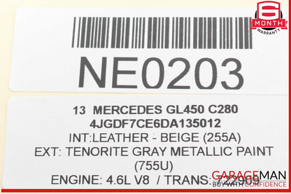 12-16 Mercedes X166 GL450 Right Passenger Side Exterior Door Handle Gray OEM