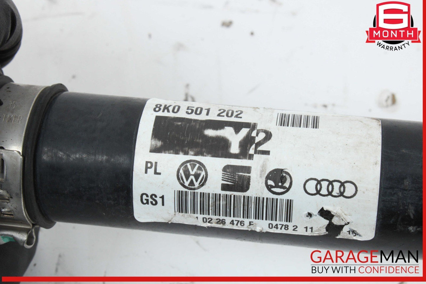 09-16 Audi S4 A4 Rear Right Passenger Side CV Axle Shaft 8K0501202 OEM