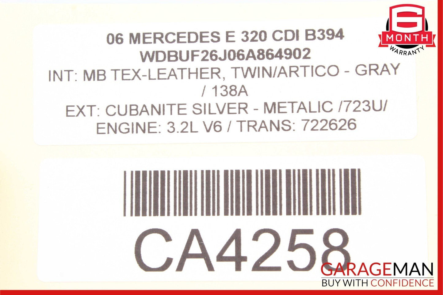 03-09 Mercedes W211 E320 E350 E63 AMG Rear Right Door Window Regulator Motor OEM
