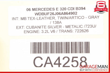 03-09 Mercedes W211 E320 E350 E63 AMG Rear Right Door Window Regulator Motor OEM