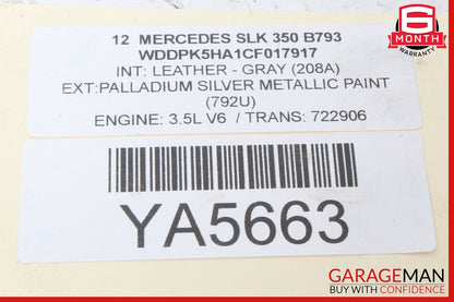 12-16 Mercedes R172 SLK350 SLK300 Master Cylinder Power Brake Booster OEM