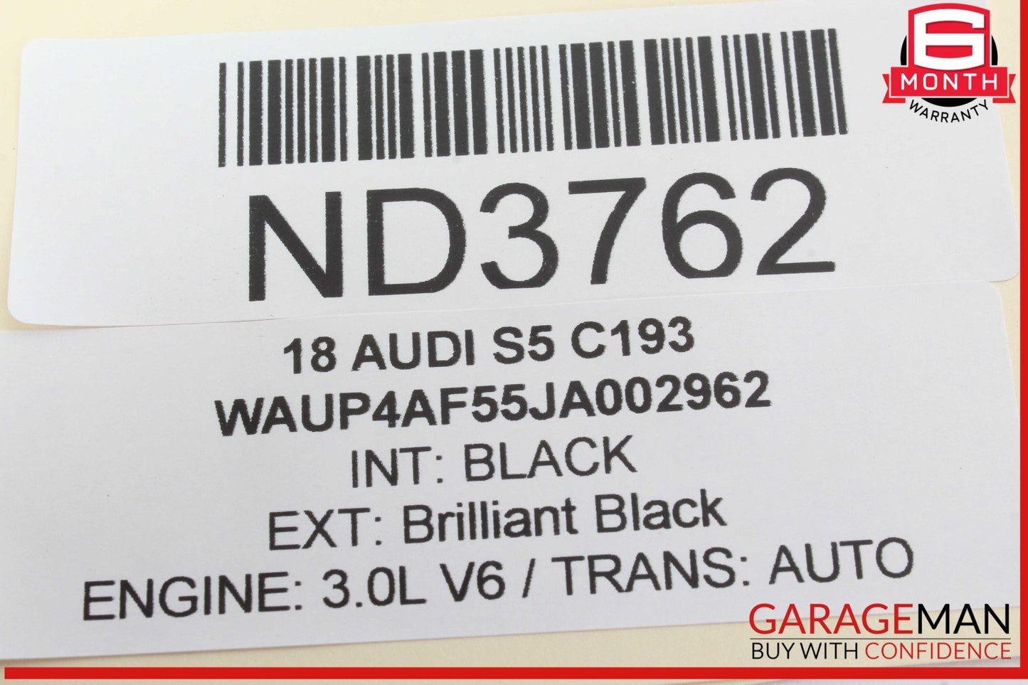 18-24 Audi S5 RS5 Rear Left Driver Side Inner Tail Light Lamp 8W6945093A OEM