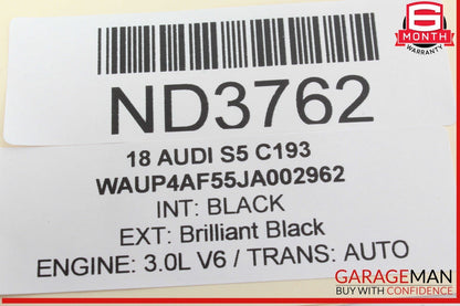 18-24 Audi S5 RS5 Rear Left Driver Side Inner Tail Light Lamp 8W6945093A OEM