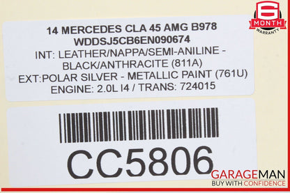 14-19 Mercedes W117 CLA45 Front Right Side Interior Door Trim Panel Cover Assy