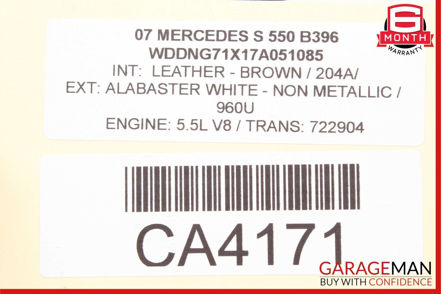07-13 Mercedes W221 S400 S550 Front Left or Right Side Air Shock Absorber Strut
