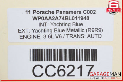 10-16 Porsche Panamera 970 Rear Left Interior Door Panel Leather OEM
