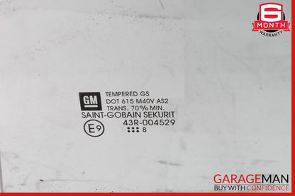 05-11 Cadillac STS Rear Left Driver Side Door Window Glass OEM