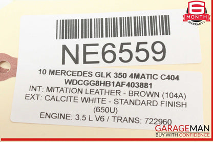 10-15 Mercedes X204 GLK350 4MATIC Rear Glass Windshield Wiper Motor Valeo OEM