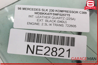 97-04 Mercedes R170 SLK320 Rear Right Side Quarter Window Glass Motor Assembly