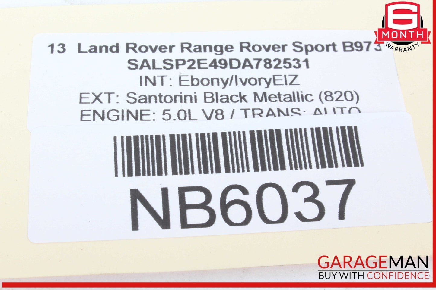 10-13 Land Rover Range Rover Sport Rear Left Side Window Regulator Motor OEM