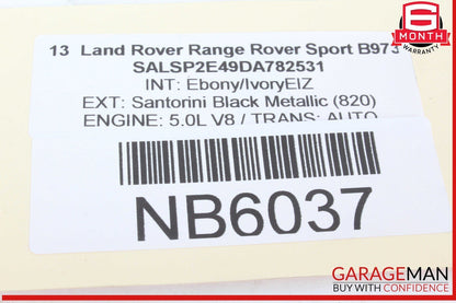 10-13 Land Rover Range Rover Sport Rear Left Side Window Regulator Motor OEM