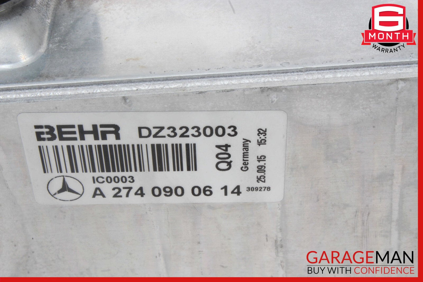 15-20 Mercedes W205 C300 SLC300 M274 Intercooler Air Cooler Radiator OEM