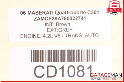 05-08 Maserati Quattroporte M139 Power Steering Gear Rack and Pinion Assy OEM
