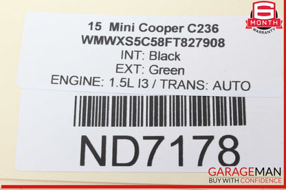 14-19 Mini Cooper Front Right Passenger Side Knee Air Bag Airbag 9262202 OEM