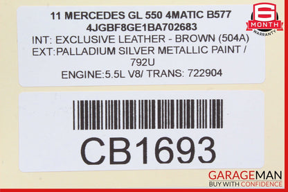 06-12 Mercedes X164 GL550 ML450 Dashboard Dash Board Glove Box Glovebox Assy