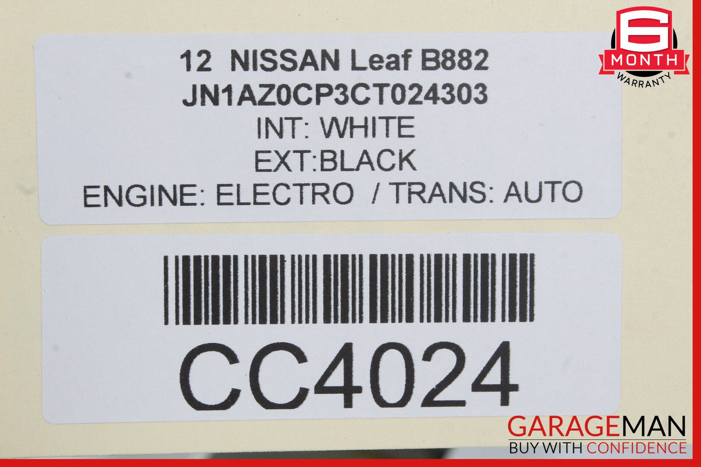 11-12 Nissan Leaf Front Right Fender Panel White OEM