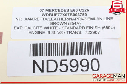 03-12 Mercedes W211 E63 AMG CLS550 ML350 Front Right Seat Control Module OEM
