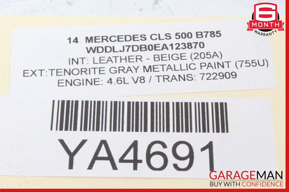 10-16 Mercedes W218 CLS550 E350 C250 Top Upper Interior Rear View Mirror OEM
