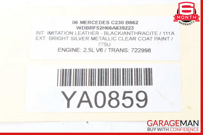 06-07 Mercedes W203 C230 Rear Right & Left Side Axle CV Half Shaft OEM