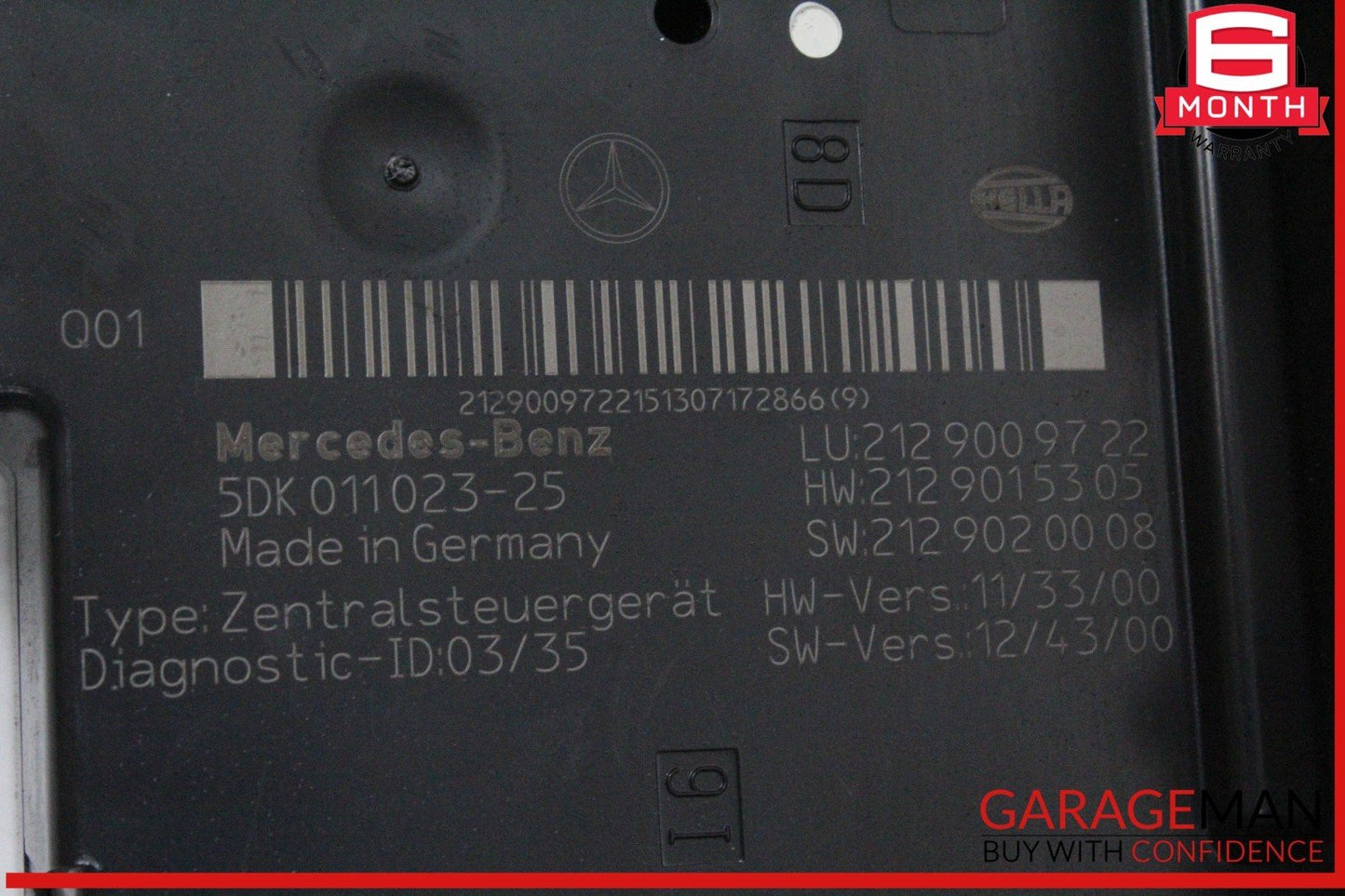 10-18 Mercedes W212 E350 E400 Rear SAM Fuse Box Relay Control 2129009722 OEM
